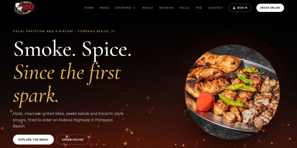 Homepage of bbqtoni8ht.org, a website we built for BBQ Toni8ht